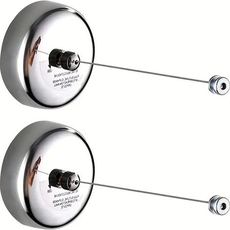 Corde à linge rétractable 2 pièces, sèche-linge en acier inoxydable avec corde en nylon réglable robuste, 9,2 pieds/2,8 m (1/5)