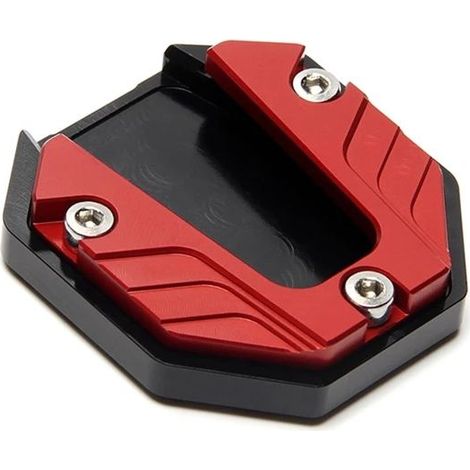 (ROUGE) Extension de béquille latérale universelle en alliage d'aluminium pour moto, accessoire de moto maxpower (1/4)