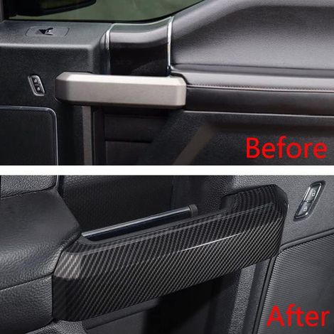 Suitable for Ford Raptor 2015-2020 F150 door handle decorative covers, inner handle covers, and front and rear armrest stickers for modification. (1/4)