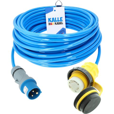 Kalle Landanschlusskabel CEE 230V 16A 2,5 mm² Marinco Extreme Blau IP44 20 Meter