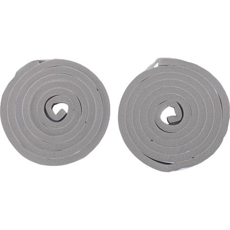 Ortviai Joints de porte et fenêtre - Version améliorée - Mousse grise isolante avec bande adhésive (2 rouleaux 2m x 1.5cm)