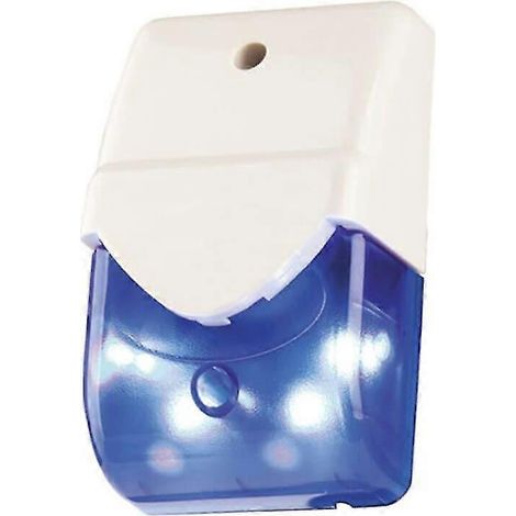 Sirena potente de 120 dB y 12 V CC con sistema de alarma LED estroboscópico azul.