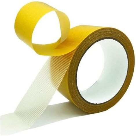 Ruban de tissu polyvalent à double facette forte collosité 2 côté ruban adhésif pour tapis, rideau, arts (5cm × 5m) (1/5)