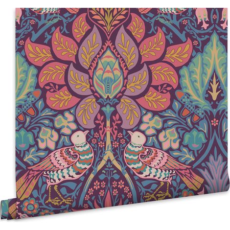 William Morris At Home Vliestapete Dove & Rose Carnival Lila 10mx52cm (1/5)