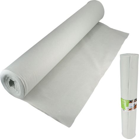 Toile géotextile longueur 30Mx1M blanc - Densité 150g/m² - Indéchirable - Anti-Mauvaises Herbes - Paillage, systèmes de Drainage (1/5)