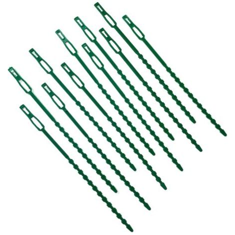 50 pièces Attaches réglables pour Plantes, Attache Tuteur en Plastique pour Tomate, Plante Jardin Serre câbles réutilisables pour Plantes Vertes et arbustes (17.5cm) (1/5)