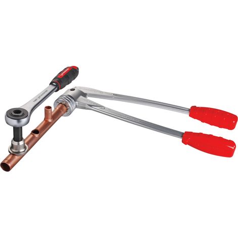Rothenberger – Sertisseuse COMBI Kit 12-15-18-22mm – Aushalser et expander pour cuivre – Réduction des fuites – 12601