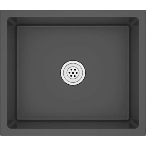 Évier de cuisine, fait main Bac Évier Équipement de Cuisine, Noir Acier inoxydable OIB5689E (1/4)
