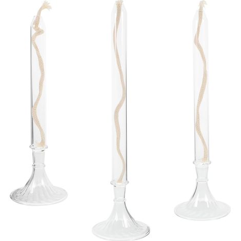 de 3 Lampes à Huile en Verre Transparent Lanterne à Pétrole (1/5)