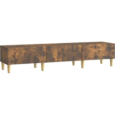 Mobile TV Rovere Fumo 147 x 34,5 x 30 cm Legno ingegnerizzato vidaXL