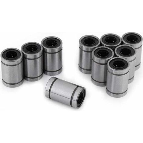 10 Stück LM8UU 8 mm Linearkugellager mit doppelt abgedichteten Ringen für 3D-Drucker-CNC-Stangenteile (1/4)
