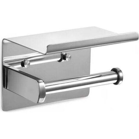 [JAMAIS UTILISÉ] Porte-rouleau de papier toilette mural en acier inoxydable avec étagère spacieuse pour porte-rouleau de cuisine et de salle de bain (1/4)