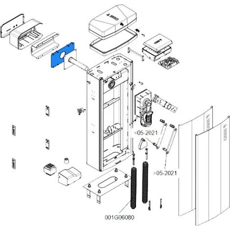 came pièce détachée plaque intermédiaire gt8 88003-0100 (1/3)