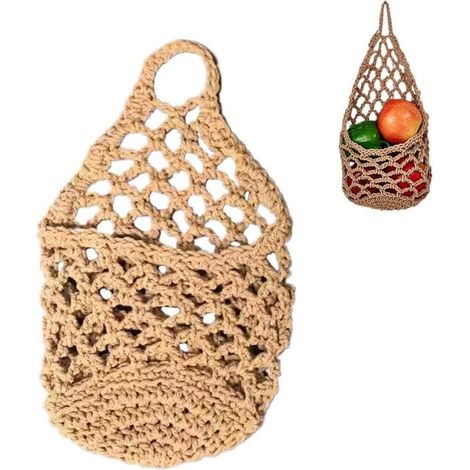 Set di cestini sospesi per piante intrecciati a mano, adatti per piante da interno, 1324 cm (1/5)