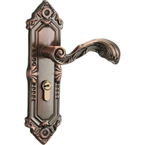 Serrure De Porte - Aluminium - Design Rétro - Résistante Aux Intempéries - 1 Pièce (1/2)