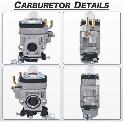 Carburateur - Pour Débroussailleuse 43cc 49cc 52cc - Compatible Moteur Thermique Monocylindre - Kit Complet avec Joints Filtre et Bougie - 1 Pièce (1/5)