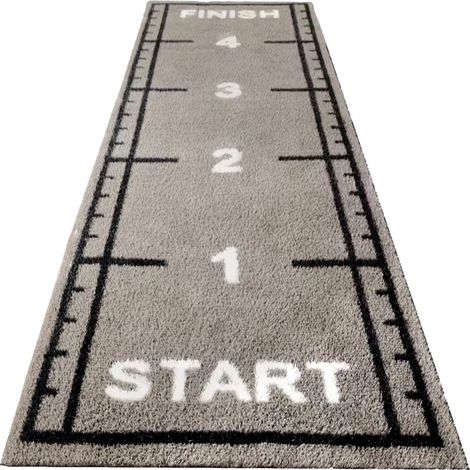 Sprinttrack Kunstgras - 5 x 1,5 m - Grau - Fitnessmatte fürs Home Gym