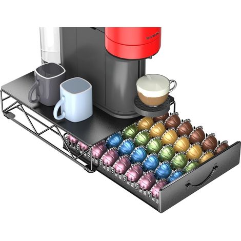 Multifunctional Metal Coffee Pod Holder for 60 Small or 40 Large Capsules and 40 Dolce Gusto Pods Drawer Organizer for Capsules (1/5)