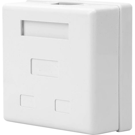 Dual-Port-Desktop-Netzwerkmodulgehäuse, Cat.6-geschirmt, integrierter RJ45-Anschluss (1/5)