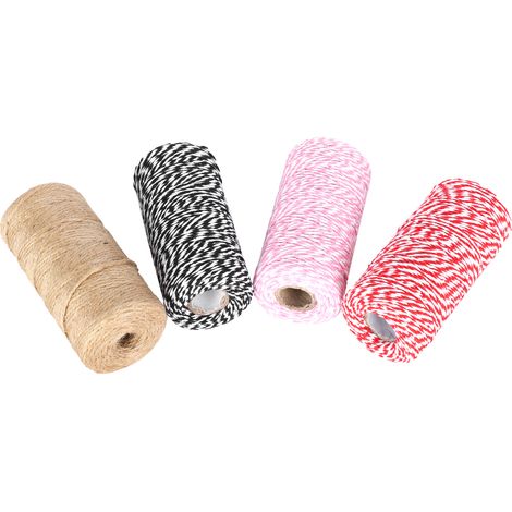 Ficelle de Coton Tressée pour Emballage Cadeau DIY, Fournitures Créatives et Décoratives (1/5)