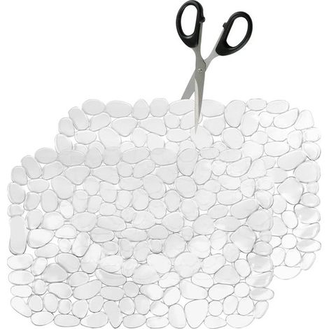 Lot de 2 tapis d'évier – 40x30 cm – Transparents – PVC antidérapant – Protection et égouttoir – Cuisine (1/5)