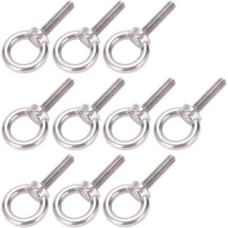 10 boulons œil M6x25 inox 304 - Vis à bague ronde - Levage fixation - Decdeal (1/5)