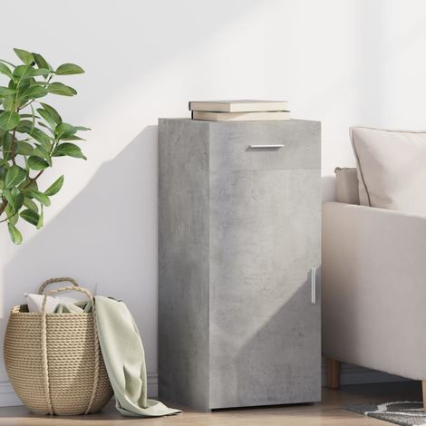 vidaXL Buffet gris béton 40x42,5x93 cm bois d'ingénierie (1/5)