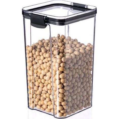 Distributeur De Nourriture - Boîte De Stockage Céréales - Conteneur Transparent Et Hermétique En Silicone Et PET - Pour Cuisine Maison - Lot De 1 (1/5)