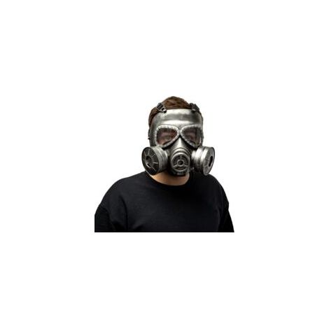 Masque à gaz tactique noir - Respirateur de style militaire pour la protection du visage en extérieur