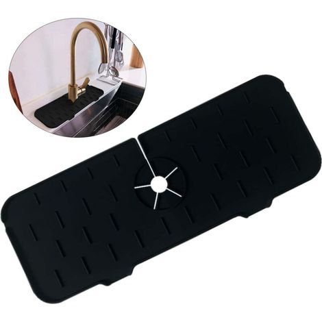 Kitchen sink faucet splash guard - Splash guard - Splash guard, black