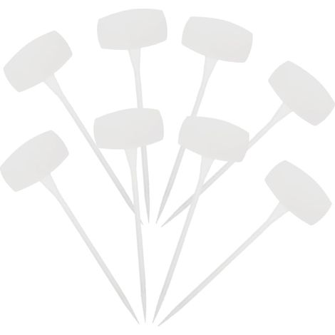 8-teiliges Set wetterfester Pflanzenetiketten aus Kunststoff mit spitzem Design, langlebig und wiederverwendbar zur Kennzeichnung von Beeten, Töpfen und Gewächshäusern (1/5)