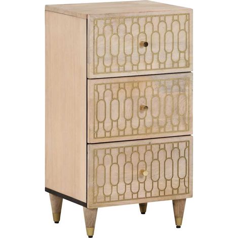 vidaXL Credenza 40x33x75 cm in Legno Massello di Mango (1/5)