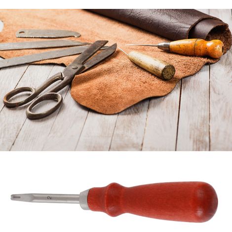 Lederkantenschneider, Lederschnitzwerkzeug, Lederabschrägmesser, Kantenschneider, Heimwerkerwerkzeug für Lederarbeiten, Nr. 2, 1,0 mm (1/5)
