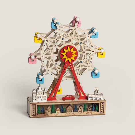 LED Dekoratives Weihnachtskarussell aus Holz Tivoli Natürlich ↑32 cm (1/5)
