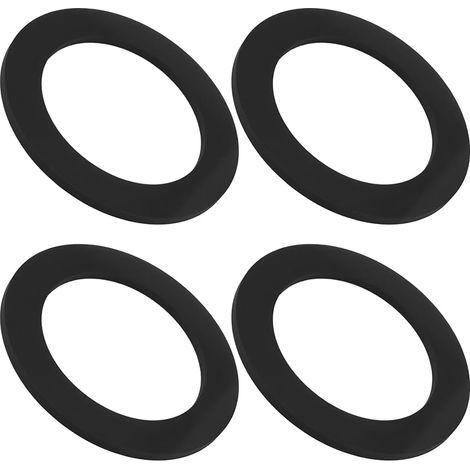 Satz mit 4 Gummidichtungen für Abflüsse (70 x 49 x 3 mm) zur Abdichtung der Verbindung zwischen Abflussauslass und Abflussrohr