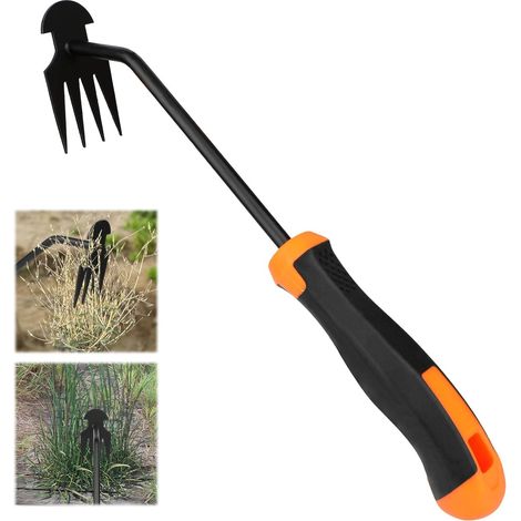 Neue und langlebige manuelle Unkrautbekämpfungsgeräte für den Garten, mit Gummigriffen, Unkrautrechen aus Edelstahl, Handunkrautstecher und Unkrautmesser
