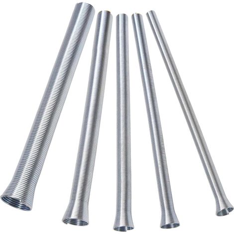 5 PCS Kit de cintreuses de tubes à ressort 1/4", 5/16", 3/8", 1/2" et 5/8" ensemble de cintreuses de tubes pour cintreuse de tubes en cuivre doux, laiton, aluminium et acier à paroi mince (1/5)
