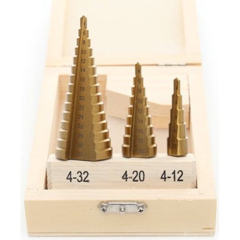 Brocas escalonadas de 4-32 mm, 3 unidades, KD10244 (1/5)