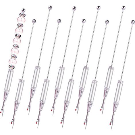 Set mit 10 Fadenschneidern für Perlenarbeiten und Bastelarbeiten (silber) (1/5)