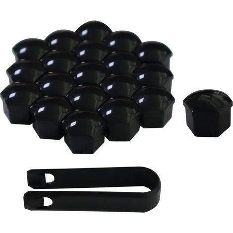 21 Pcs 17mm Wheel Nut Caps Black Screw Covers for Wheel Nut Covers, Automotive Exterior Accessories (1/5)