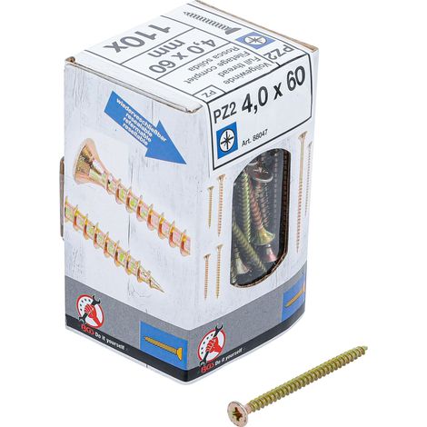 tornillos bgs-diy multifunctional pz2 4x60 mm 110 piezas (1/4)