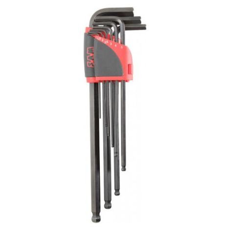 Râtelier 9 clés males extra-longues 6 pans a tête sphérique 1,5 a 10 mm SAM - 67AR9AL (1/3)