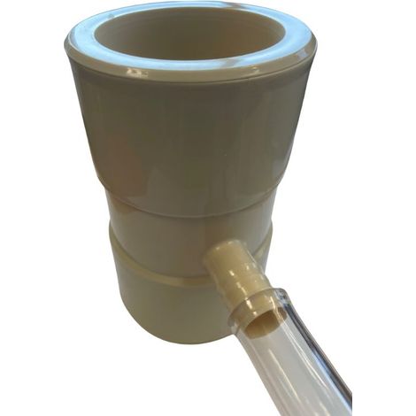 Collecteur de gouttière beige pour récupération d'eau EMP ROTOMOULAGE (1/4)