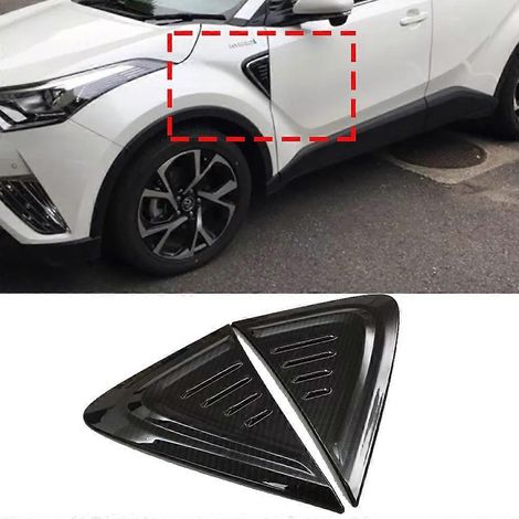 Accessoires auto Toyota CHR, cache-phare latéral en fibre de carbone, 2 pièces, 2018-2022, plastique ABS ( ) (1/5)