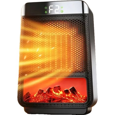 Chauffage Électrique, 1000W, Dimensions 265mm x 180mm x 180mm, 2 Vitesses de Vent, Utilise ABS + PC + PTC, Utilisation Multi-Chambres (1/5)