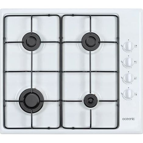 OCEANIC 4-burner hob - White enamel gas