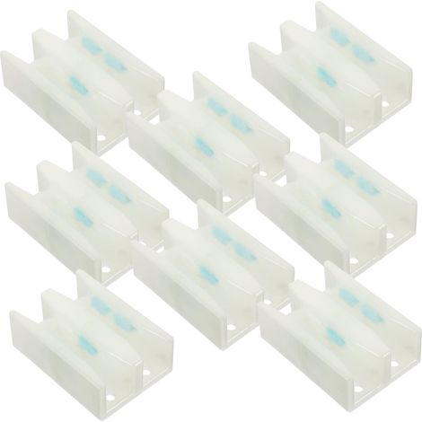 8 pièces guide de sol pour porte coulissante, plastique (1/5)