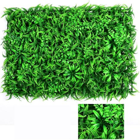 Mur Végétal Artificiel - Haie de Buis Synthétique - Décoration Murale Intérieure et Extérieure - 40 x 60 cm (1/4)