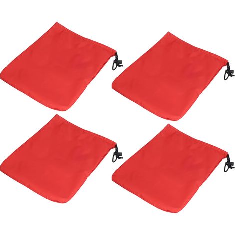 Lot de 4 housses de protection pour rétroviseurs de voiture, en taffetas de polyester 190T, protection antigel pour robinets, rouge. (1/5)