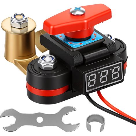 Interrupteur coupe-batterie avec affichage de la tension, 12 V/24 (1/5)